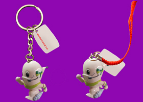 Keep-safe Doll With Keychain &  Mobile phone Sling For Ntl Free Way Taiwan